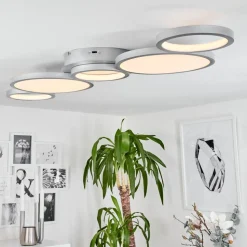 Plafonnier Carabajal Led Titane, 1 Lumiere