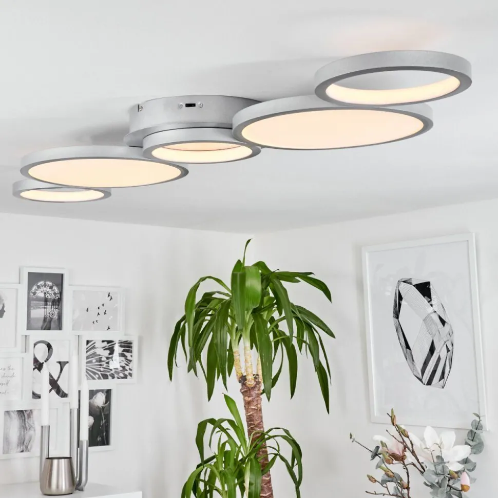 Plafonnier Carabajal Led Titane, 1 Lumiere