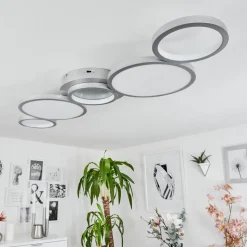 Plafonnier Carabajal Led Titane, 1 Lumiere