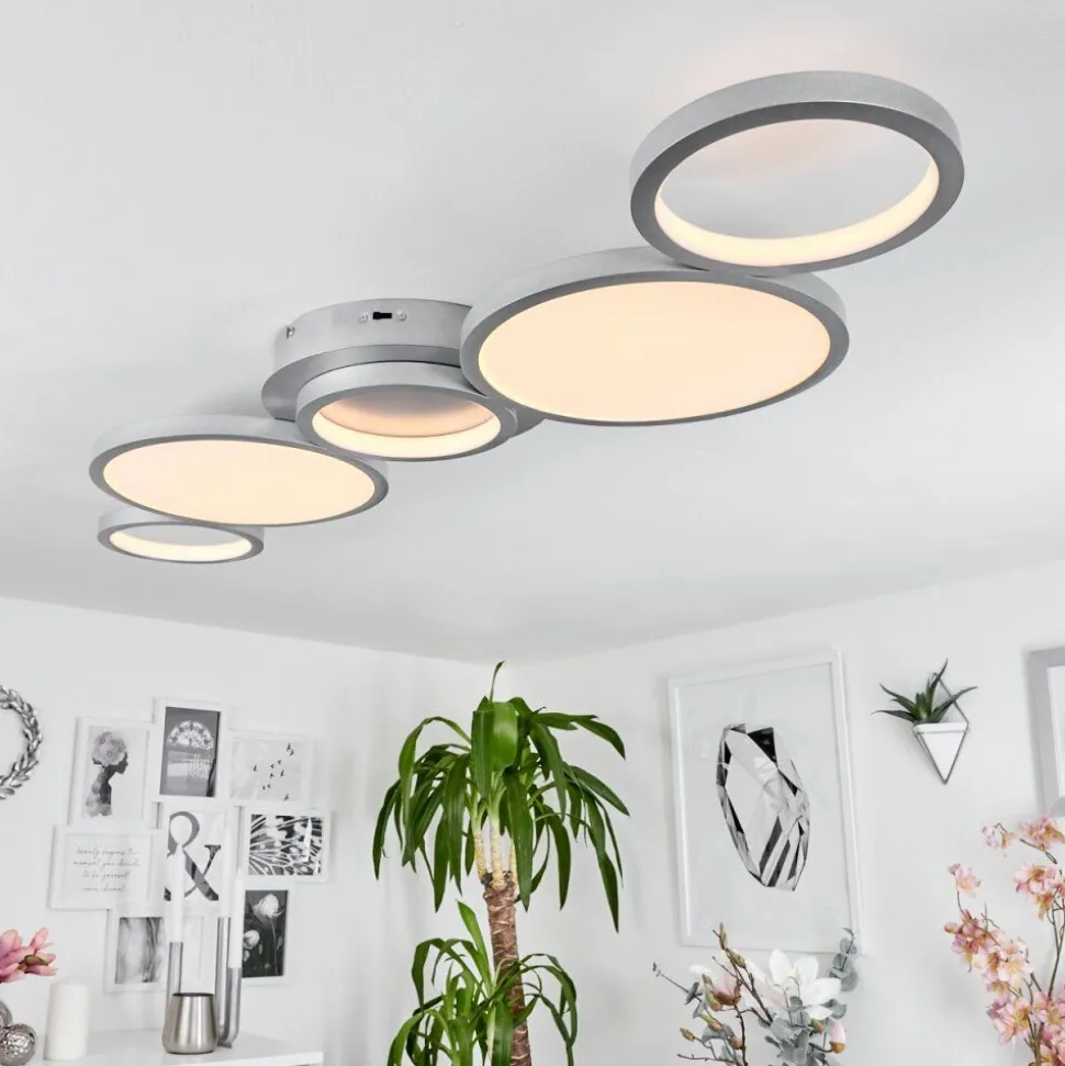 Plafonnier Carabajal Led Titane, 1 Lumiere