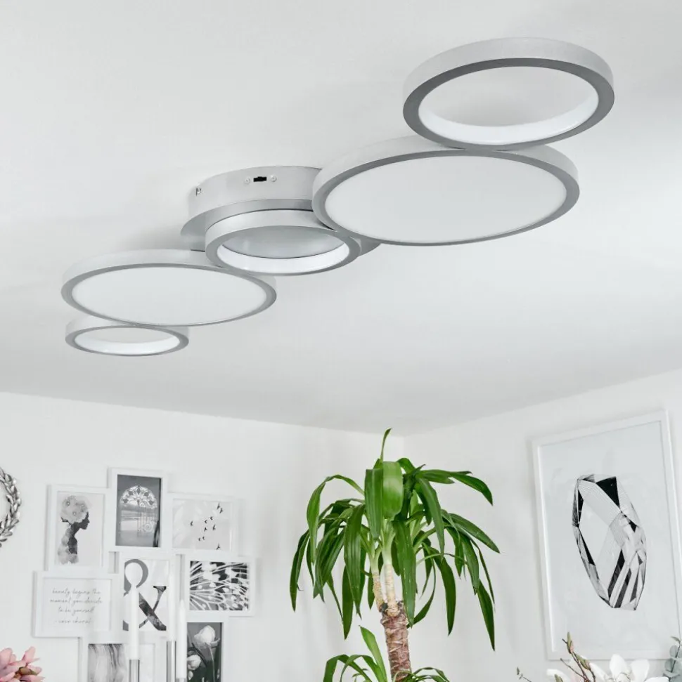 Plafonnier Carabajal Led Titane, 1 Lumiere