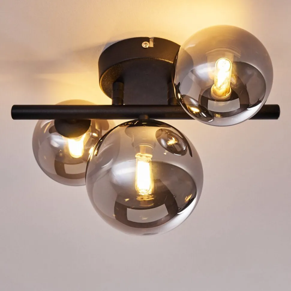 Plafonnier Chariton Noir, 3 Lumieres