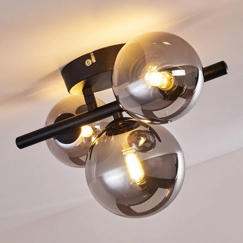 Plafonnier Chariton Noir, 3 Lumieres