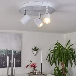 Plafonnier Chennai Led Chrome, Blanc, 3 Lumieres