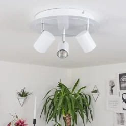 Plafonnier Chennai Led Chrome, Blanc, 3 Lumieres