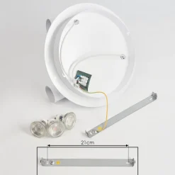 Plafonnier Chennai Led Chrome, Blanc, 3 Lumieres