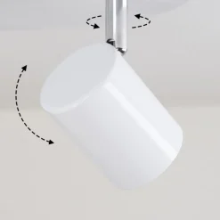 Plafonnier Chennai Led Chrome, Blanc, 3 Lumieres