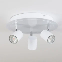 Plafonnier Chennai Led Chrome, Blanc, 3 Lumieres