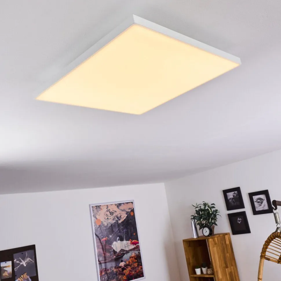 Plafonnier Cor Led Blanc, 1 Lumiere, Telecommandes