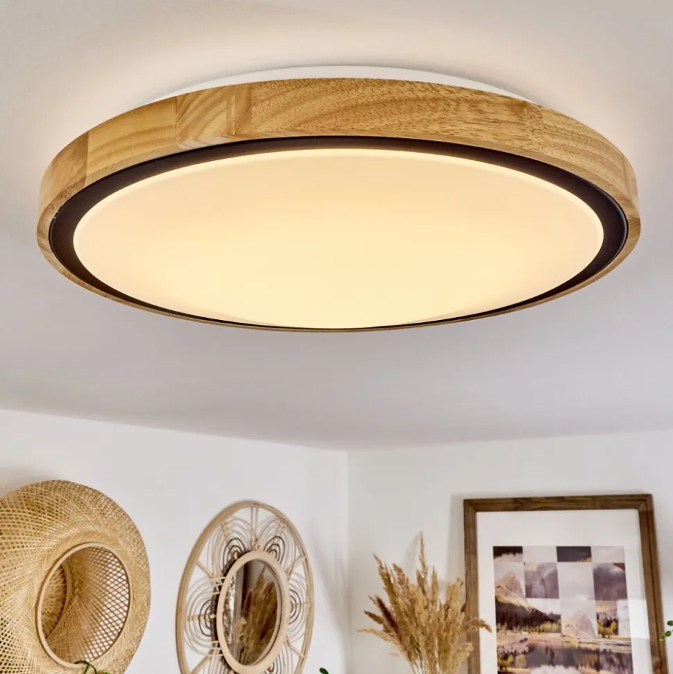 Plafonnier Corinto Led Ecru, Noir, 1 Lumiere