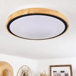 Plafonnier Corinto Led Ecru, Noir, 1 Lumiere