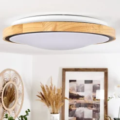 Plafonnier Corinto Led Ecru, Noir, 1 Lumiere