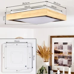 Plafonnier Corinto Led Ecru, Noir, 1 Lumiere