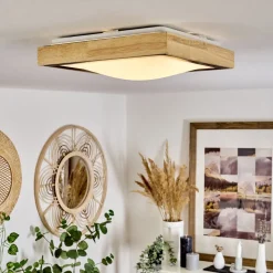 Plafonnier Corinto Led Ecru, Noir, 1 Lumiere