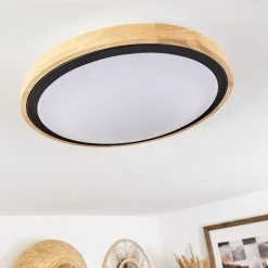 Plafonnier Corinto Led Ecru, Noir, 1 Lumiere