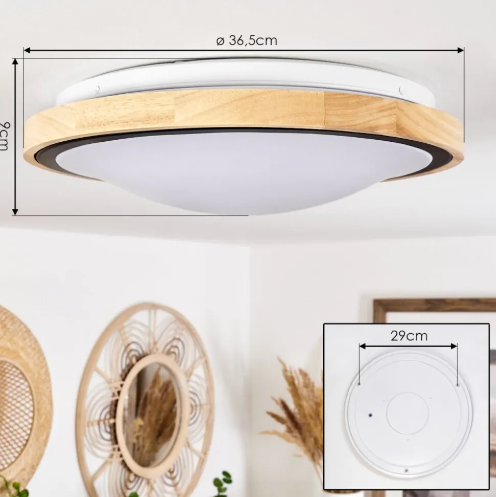 Plafonnier Corinto Led Ecru, Noir, 1 Lumiere