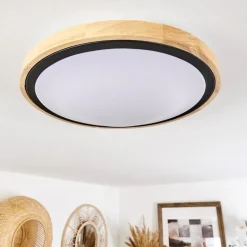 Plafonnier Corinto Led Ecru, Noir, 1 Lumiere