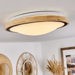 Plafonnier Corinto Led Ecru, Noir, 1 Lumiere