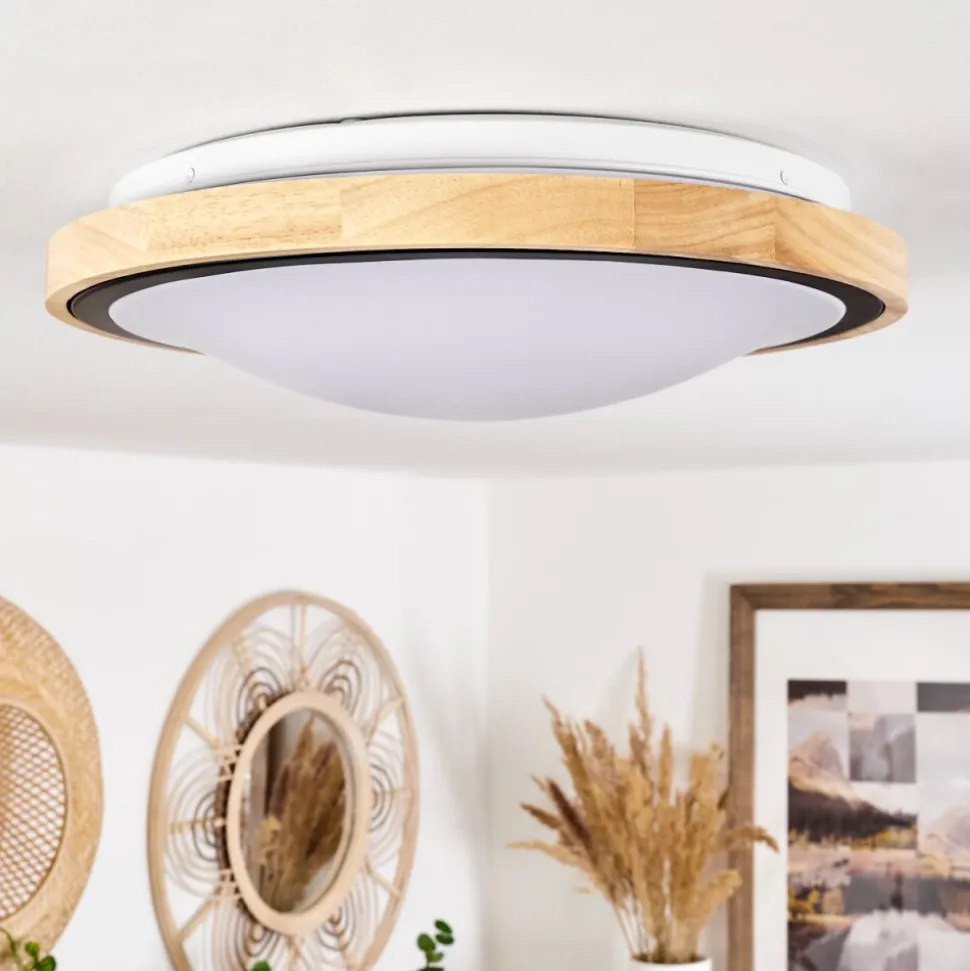 Plafonnier Corinto Led Ecru, Noir, 1 Lumiere