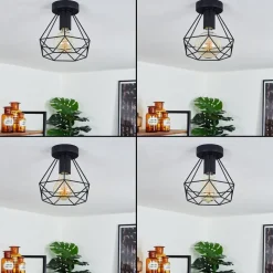 Plafonnier Denno Noir, 1 Lumiere