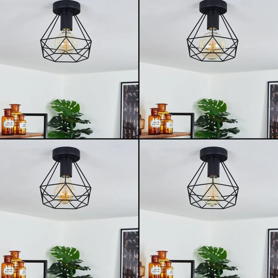 Plafonnier Denno Noir, 1 Lumiere