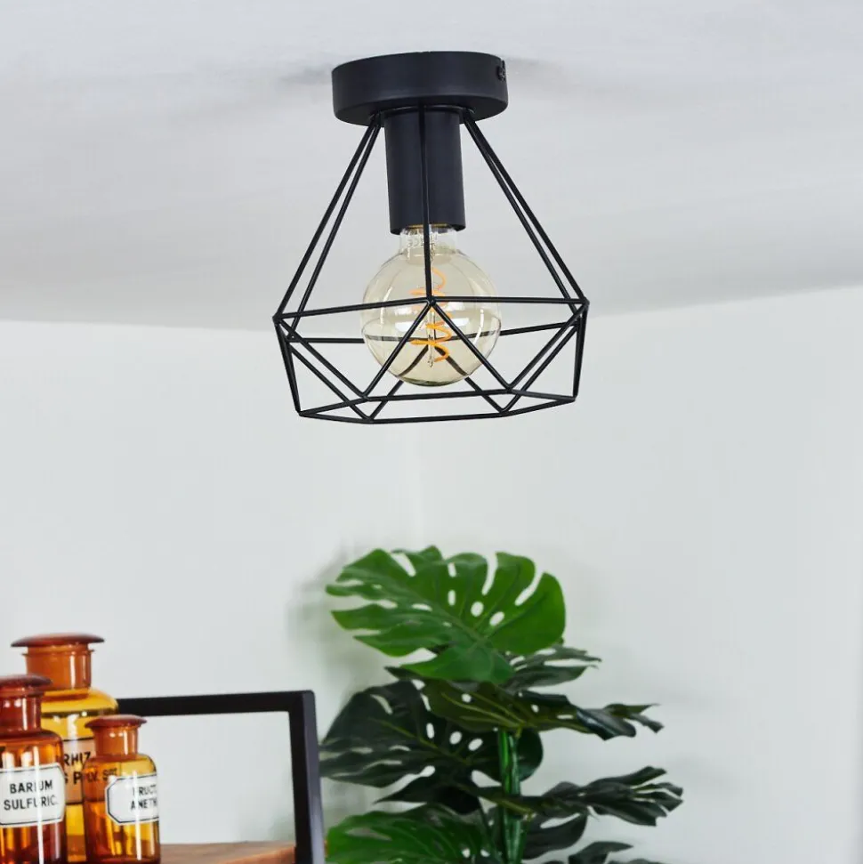 Plafonnier Denno Noir, 1 Lumiere