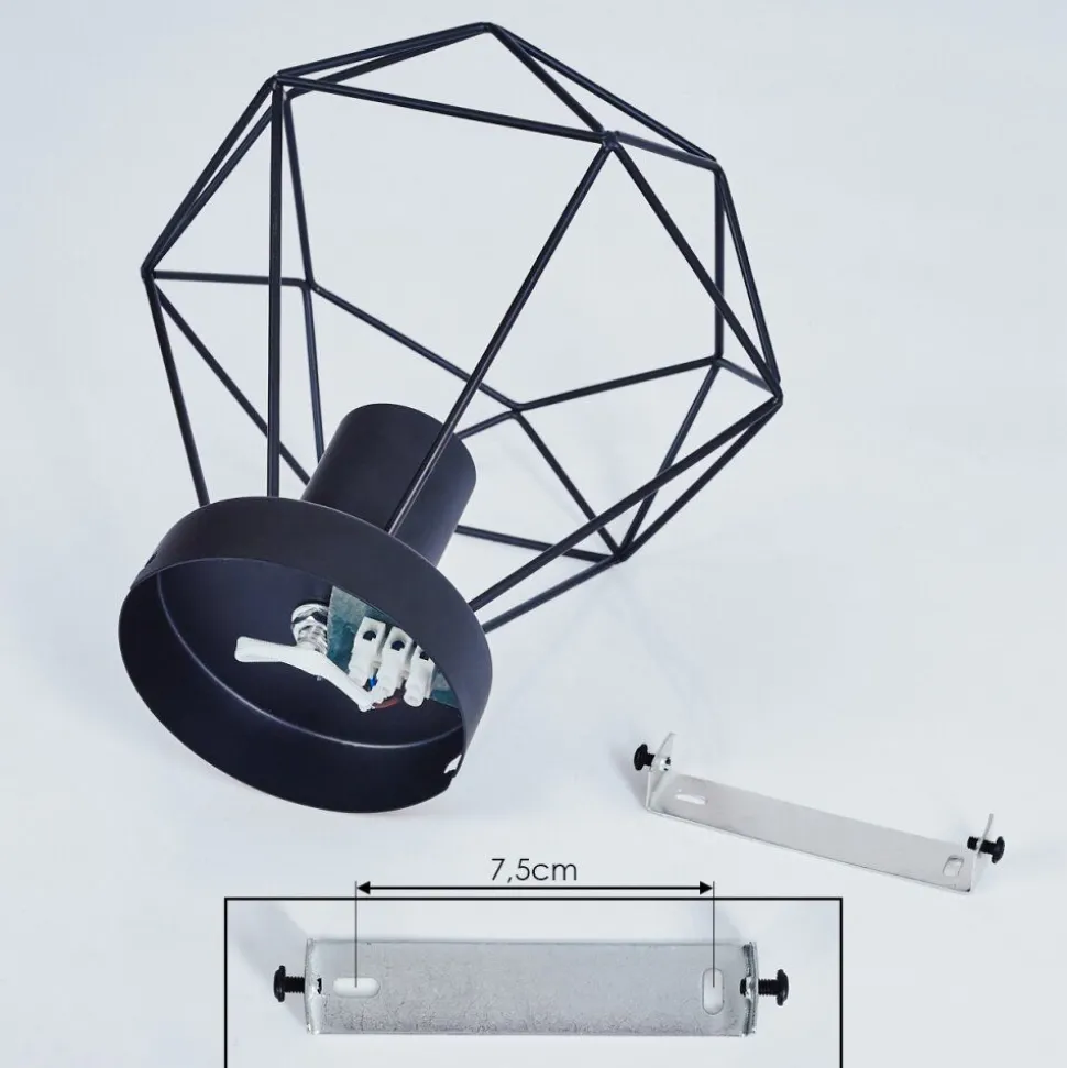 Plafonnier Denno Noir, 1 Lumiere