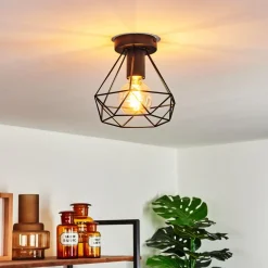 Plafonnier Denno Noir, 1 Lumiere