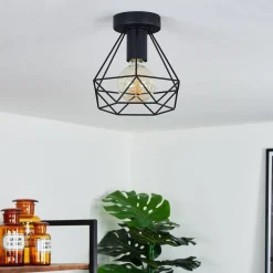 Plafonnier Denno Noir, 1 Lumiere
