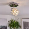 Plafonnier Desrue Chrome, Argente, 1 Lumiere
