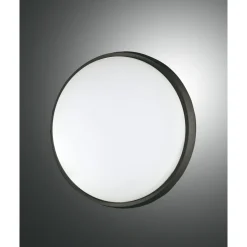 Plafonnier D'Exterieur Fabas Luce Olly Led Noir, 1 Lumiere