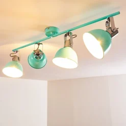 Plafonnier Dompierre Vert, Blanc, 4 Lumieres