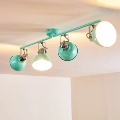 Plafonnier Dompierre Vert, Blanc, 4 Lumieres