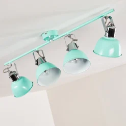 Plafonnier Dompierre Vert, Blanc, 4 Lumieres