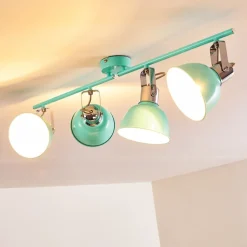 Plafonnier Dompierre Vert, Blanc, 4 Lumieres