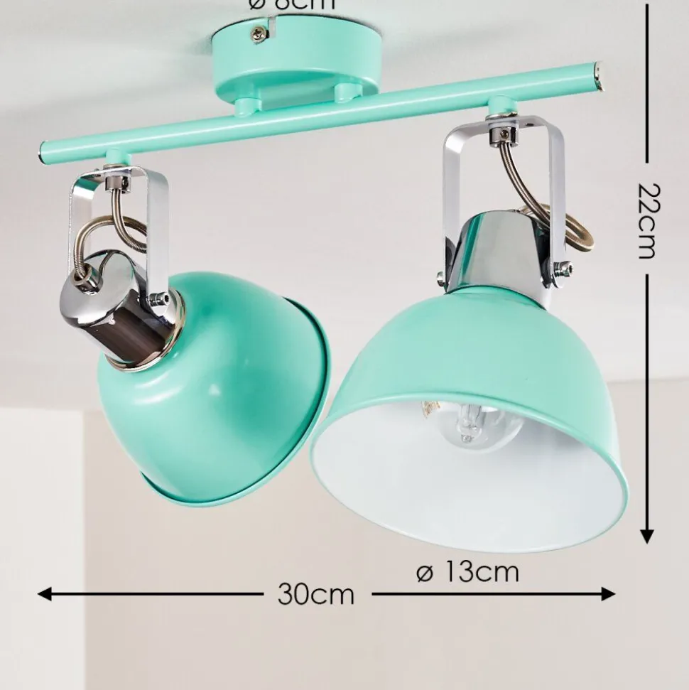 Plafonnier Dompierre Vert, Blanc, 2 Lumieres