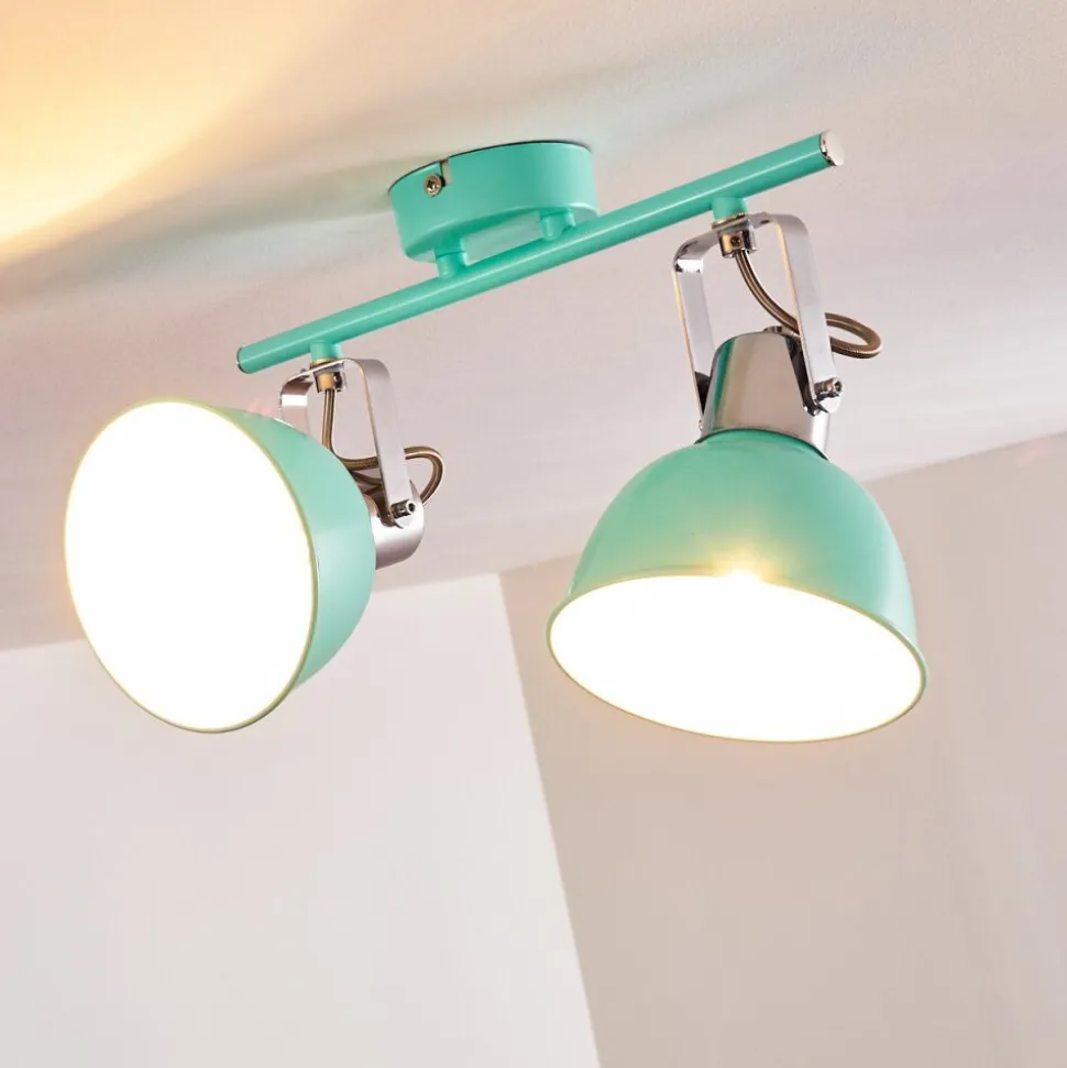 Plafonnier Dompierre Vert, Blanc, 2 Lumieres