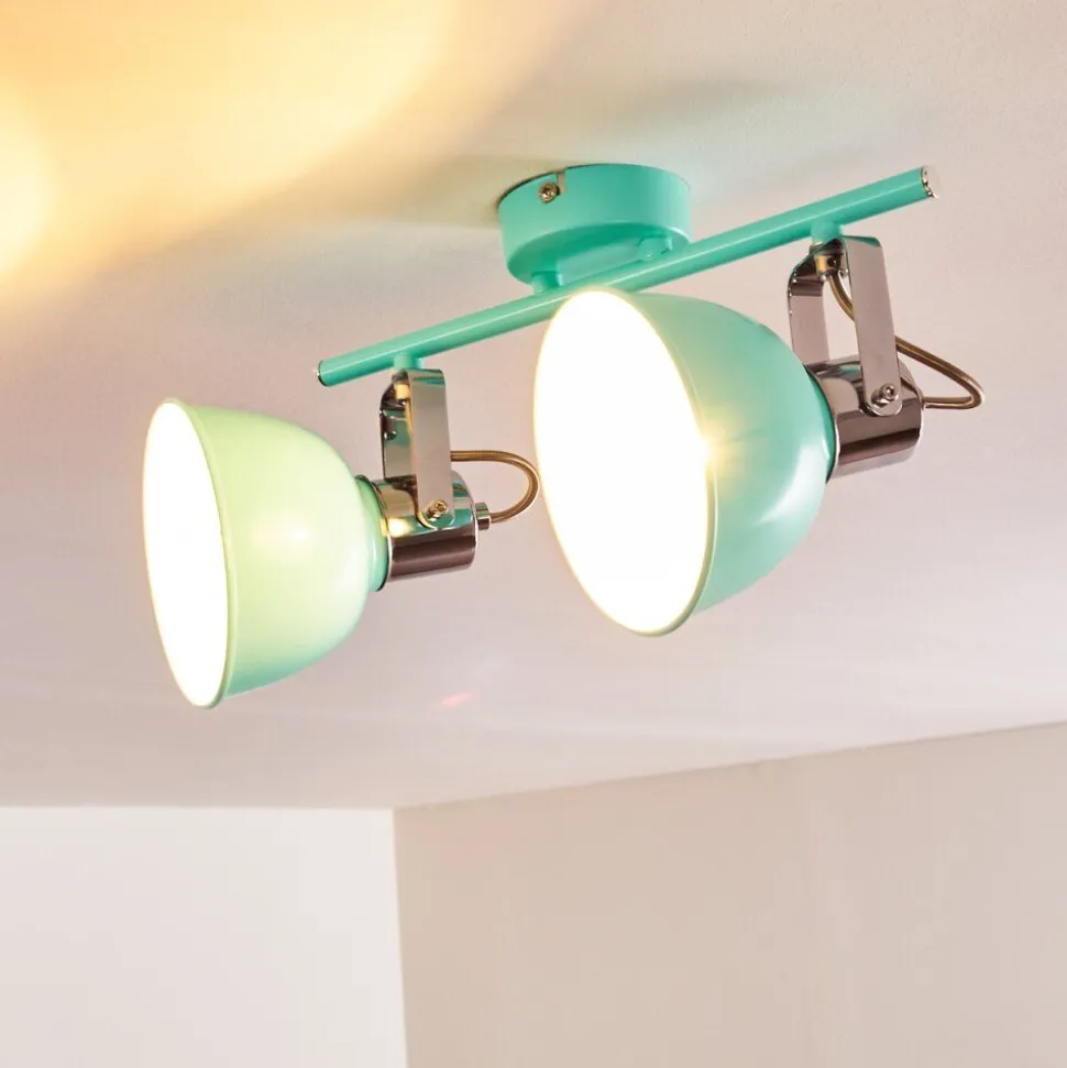 Plafonnier Dompierre Vert, Blanc, 2 Lumieres