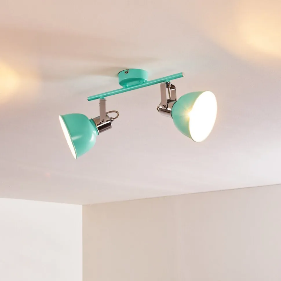 Plafonnier Dompierre Vert, Blanc, 2 Lumieres