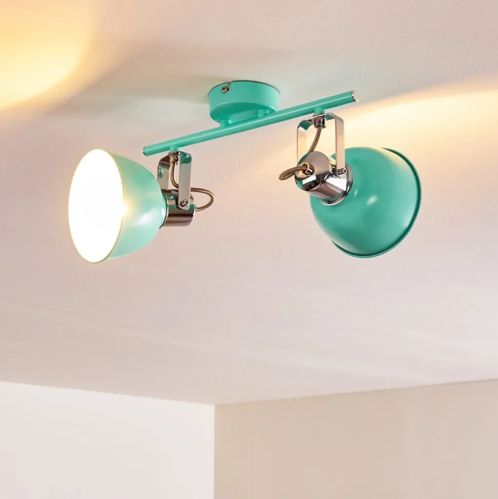 Plafonnier Dompierre Vert, Blanc, 2 Lumieres