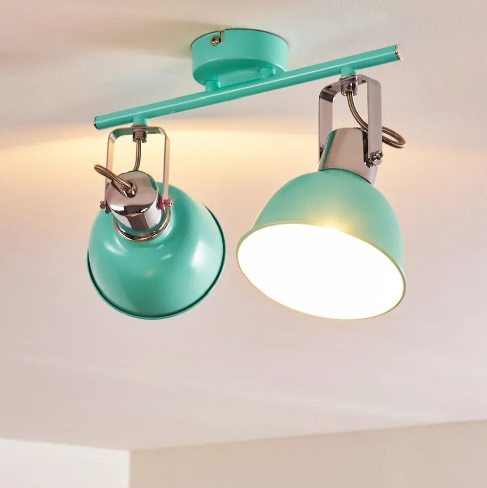 Plafonnier Dompierre Vert, Blanc, 2 Lumieres