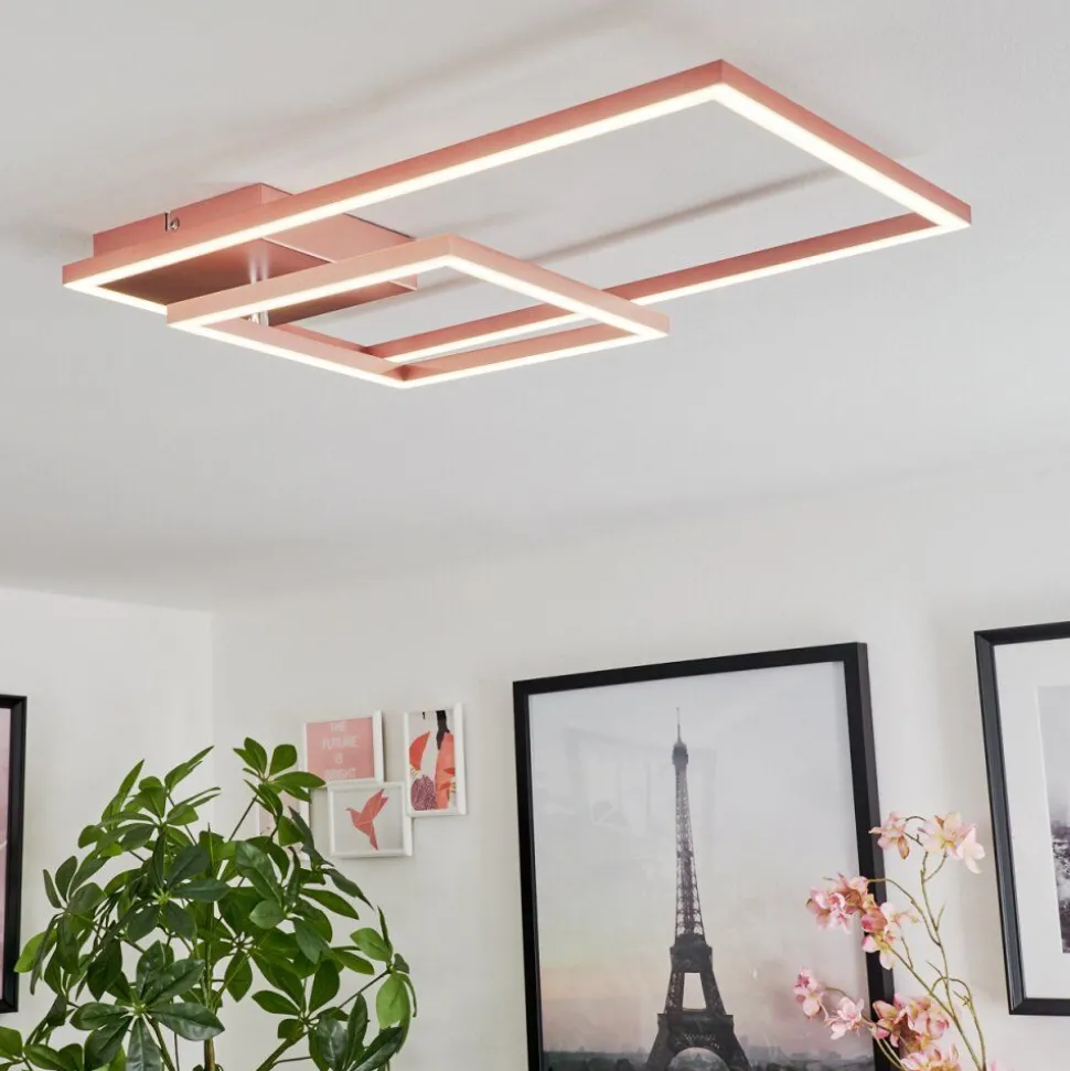 Plafonnier Doyon Led Or, Rose, 1 Lumiere