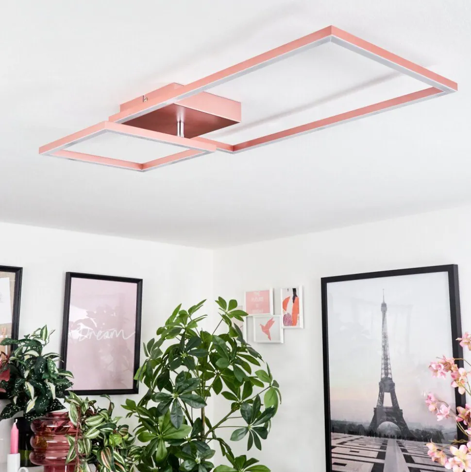 Plafonnier Doyon Led Or, Rose, 1 Lumiere