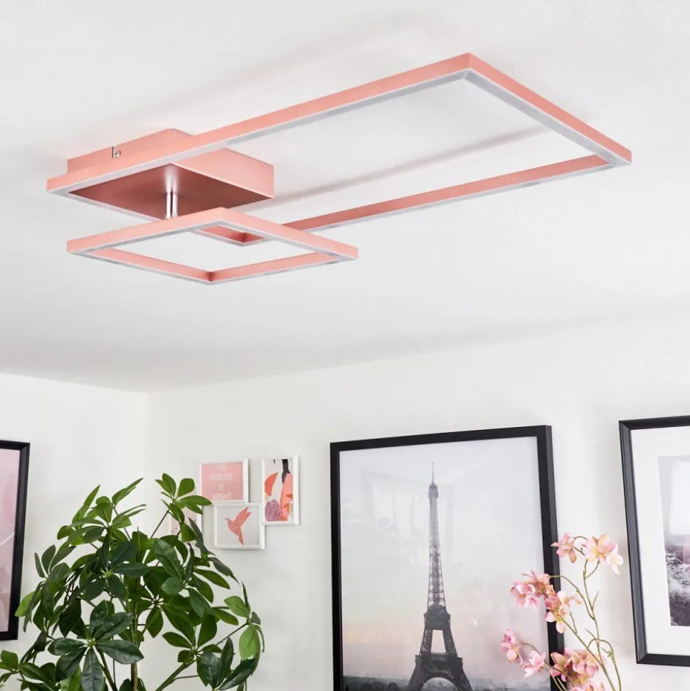 Plafonnier Doyon Led Or, Rose, 1 Lumiere