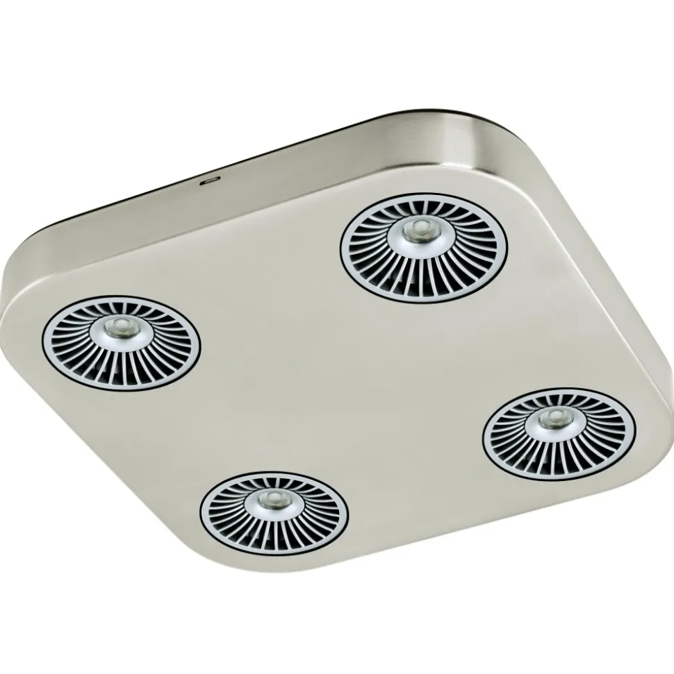 Plafonnier Eglo Montale Led Nickel Mat, 4 Lumieres
