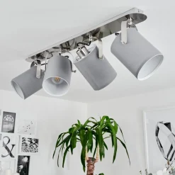 Plafonnier Eglo Villabate Noir, 4 Lumieres