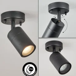 Plafonnier Exterieur Corneda Noir, 1 Lumiere