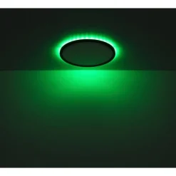 Plafonnier Exterieur Globo Sapana Led Noir, 1 Lumiere, Telecommandes