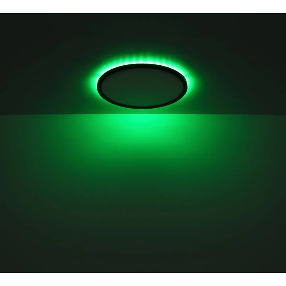 Plafonnier Exterieur Globo Sapana Led Noir, 1 Lumiere, Telecommandes