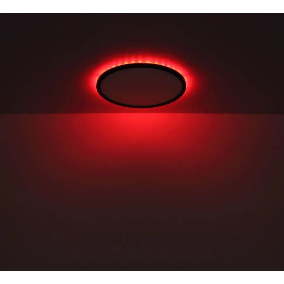 Plafonnier Exterieur Globo Sapana Led Noir, 1 Lumiere, Telecommandes, Changeur De Couleurs